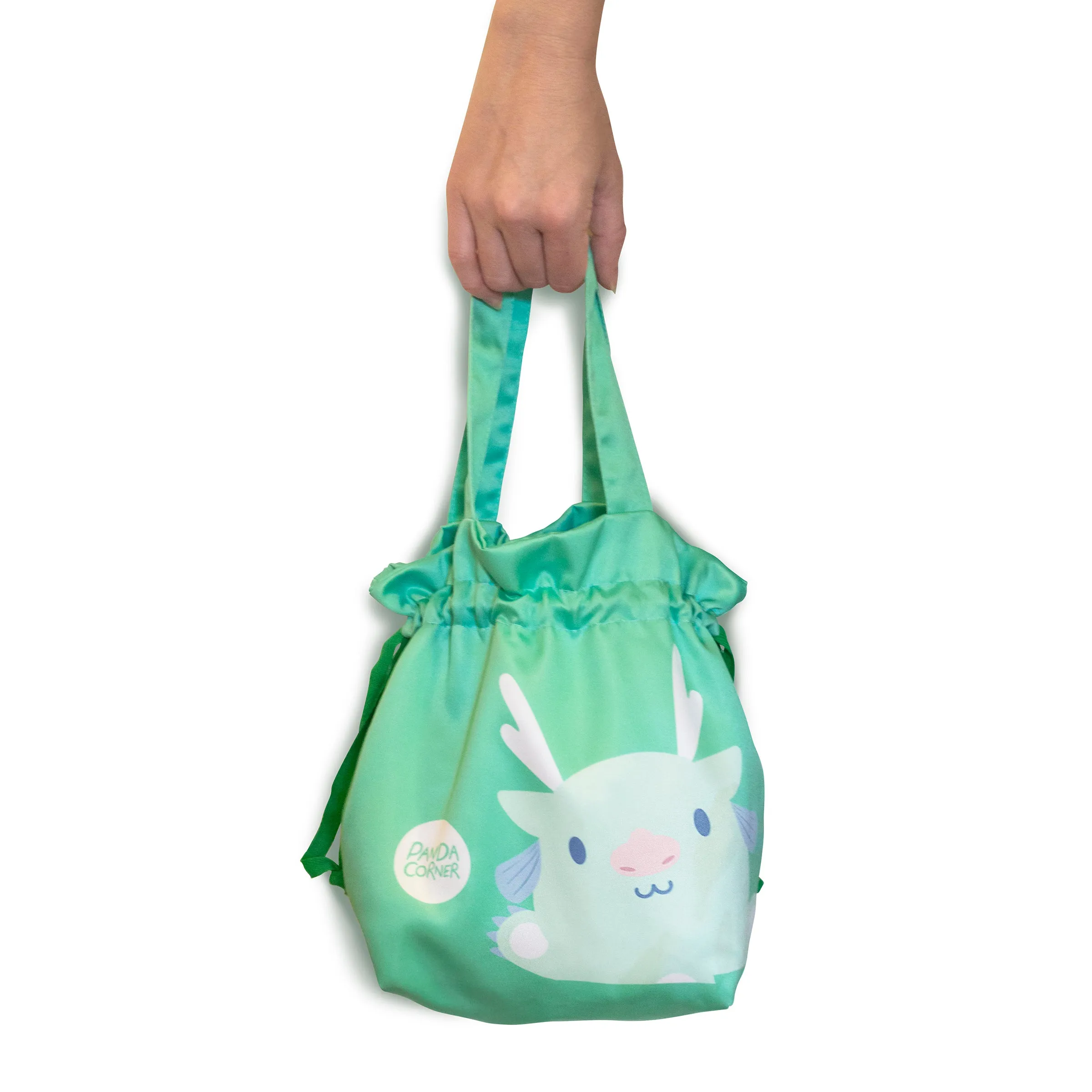 Little Silk Tote Bag (Gowgow Dragon Green)