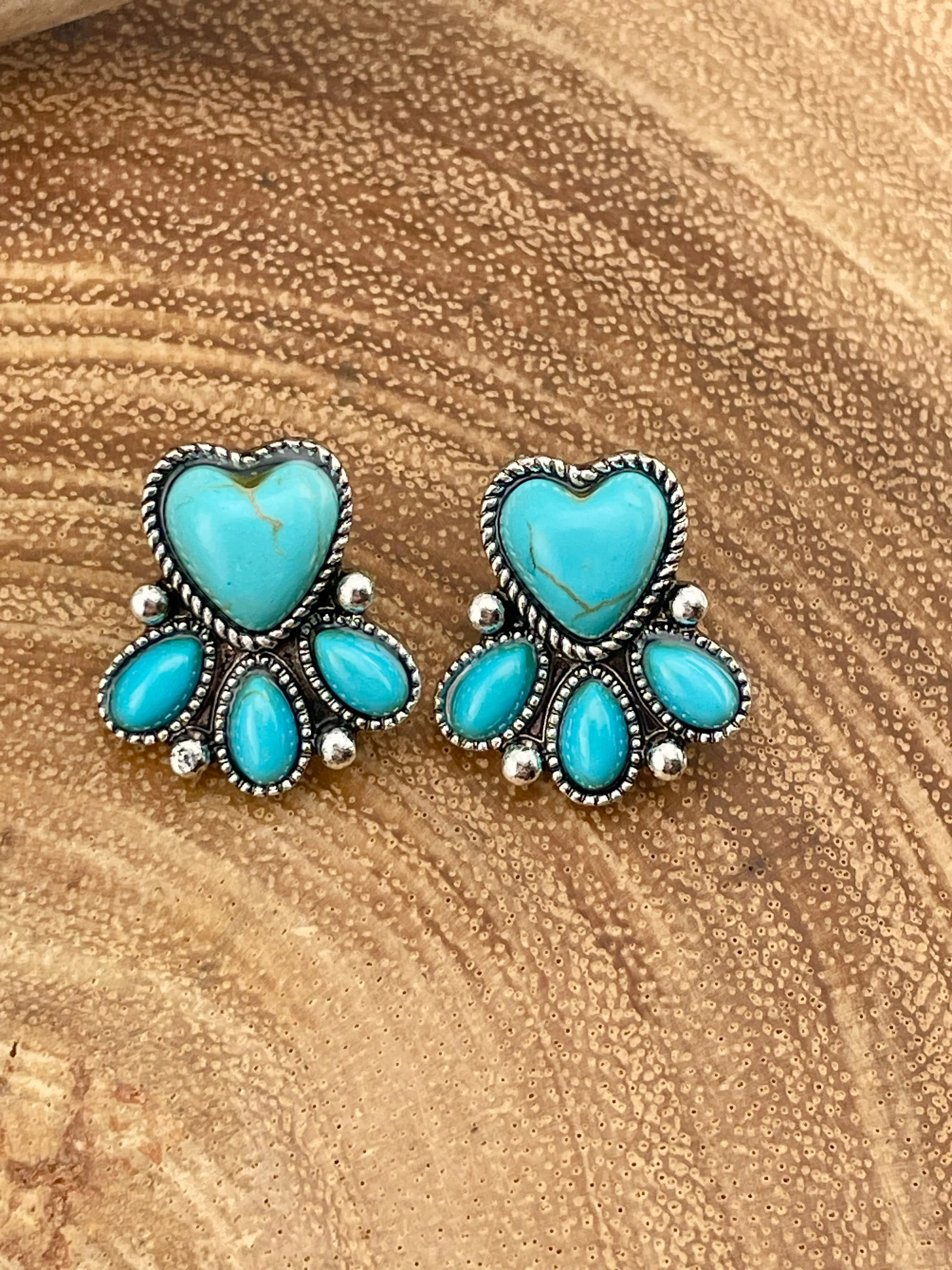 Loads of Love Fashion Earrings - Turquoise