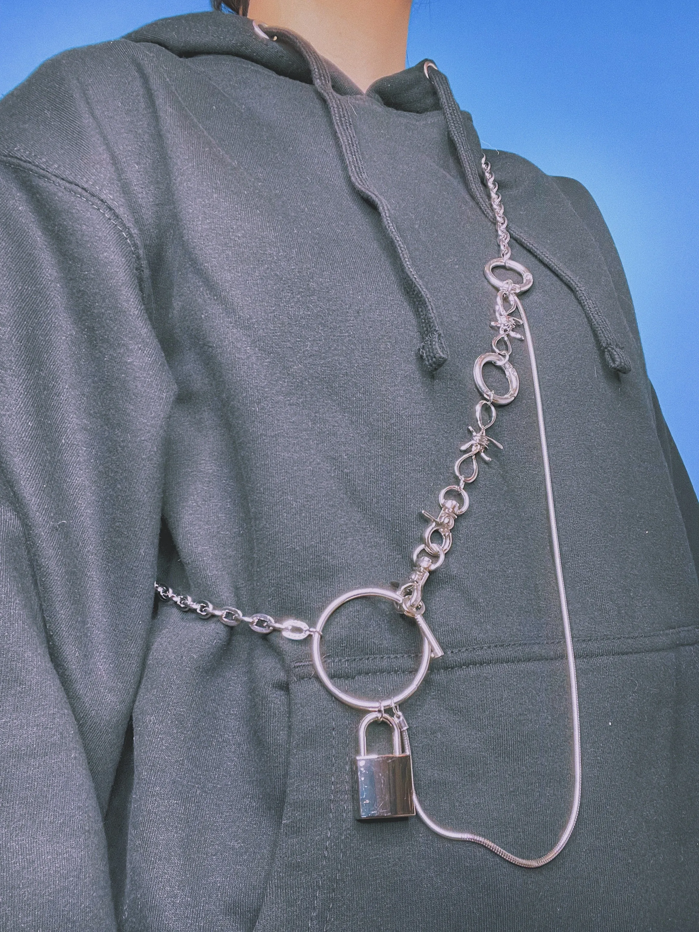 Locked Mixed Crossbody Body Chain