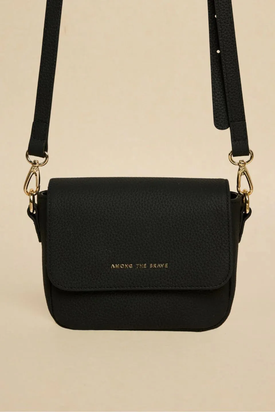 London Small Crossbody Bag Black Leather