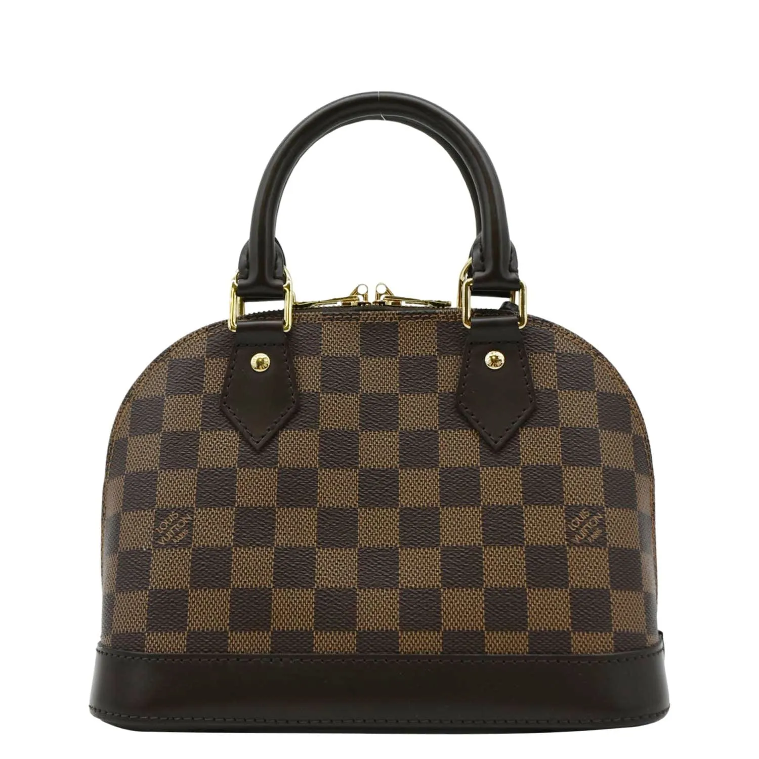 LOUIS VUITTON  Alma BB Damier Ebene Satchel Bag Brown