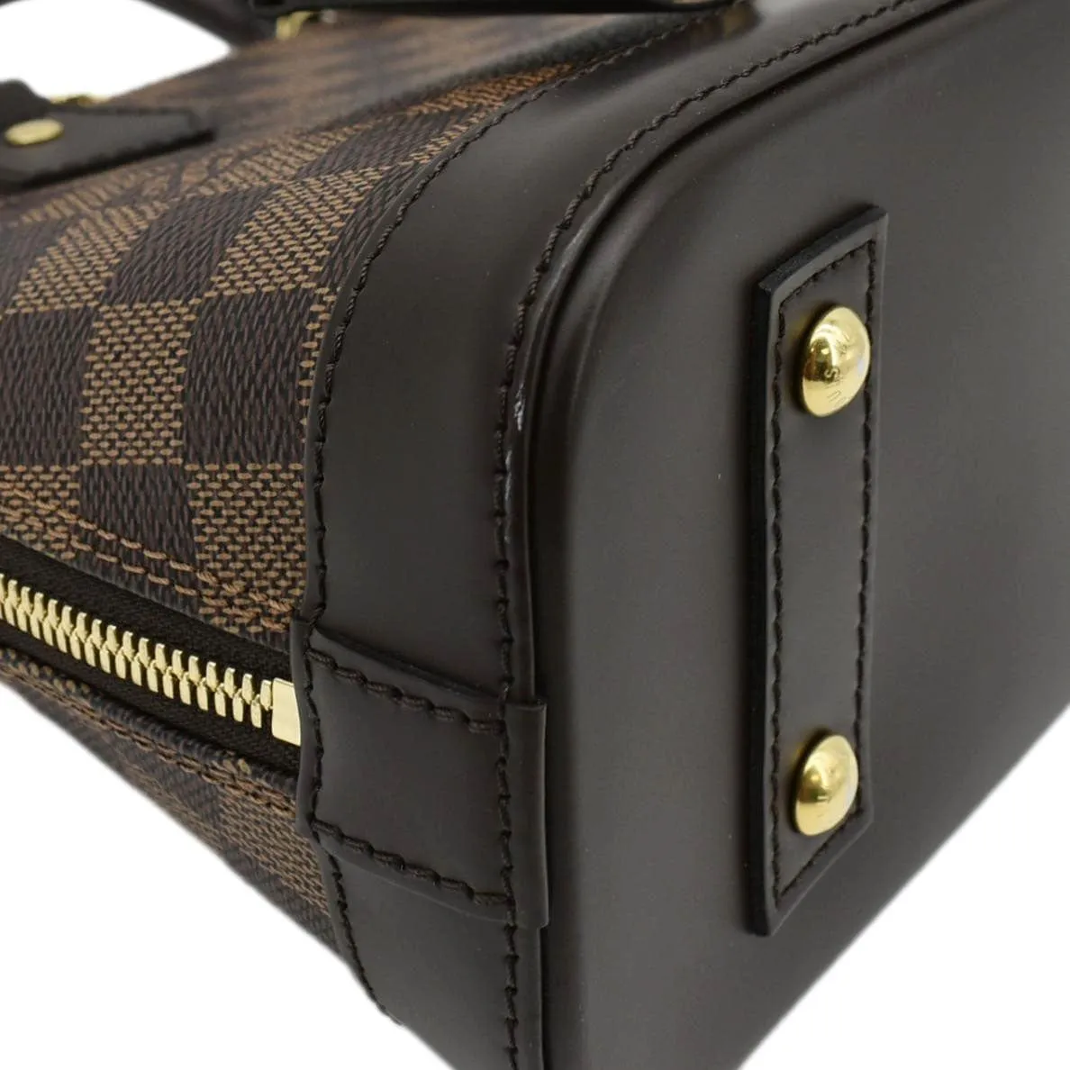 LOUIS VUITTON  Alma BB Damier Ebene Satchel Bag Brown