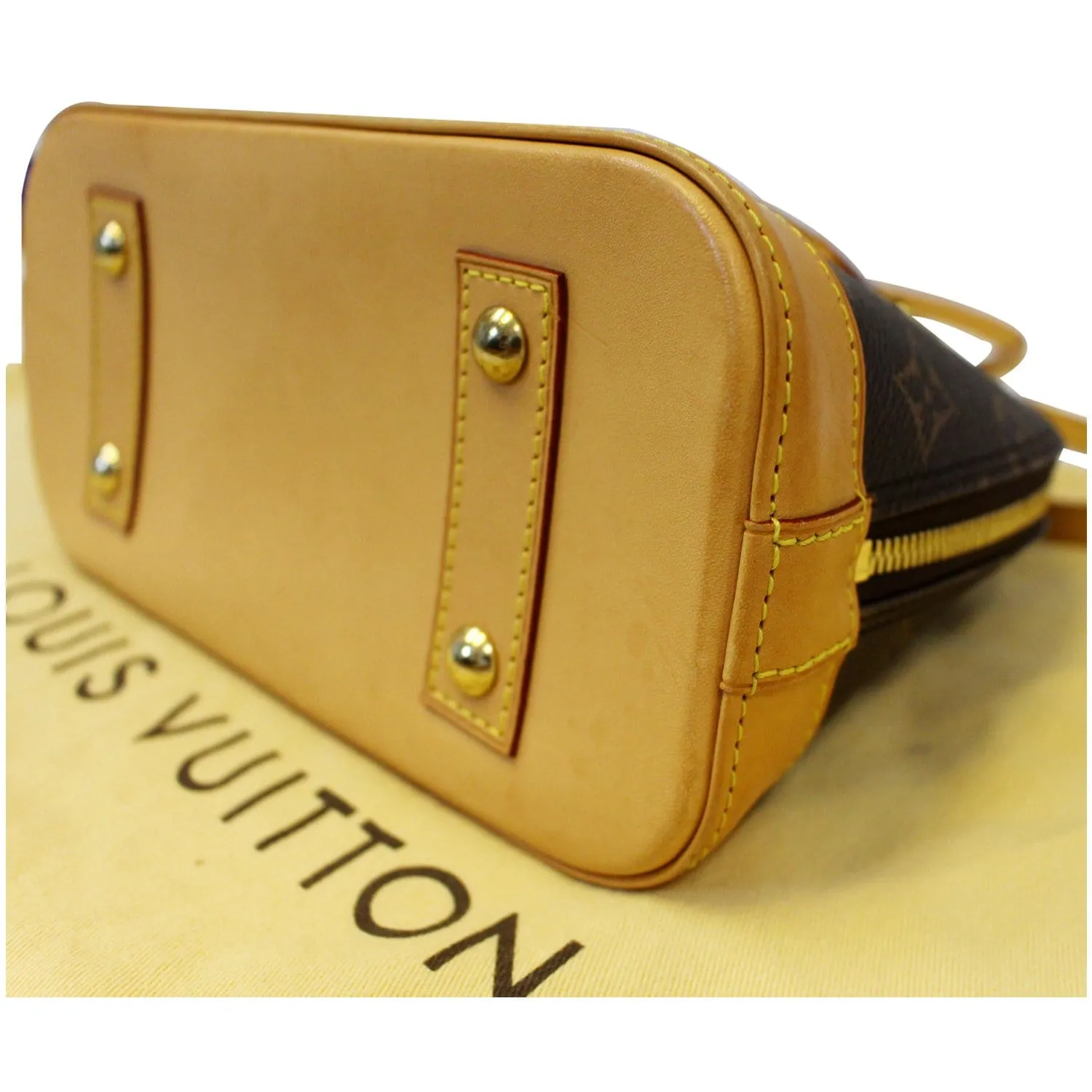 LOUIS VUITTON Alma BB Monogram Canvas Satchel Crossbody Bag