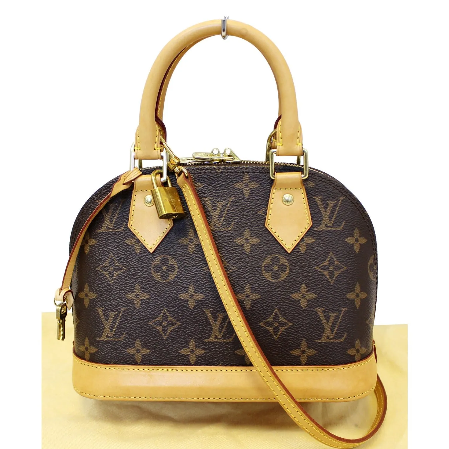 LOUIS VUITTON Alma BB Monogram Canvas Satchel Crossbody Bag
