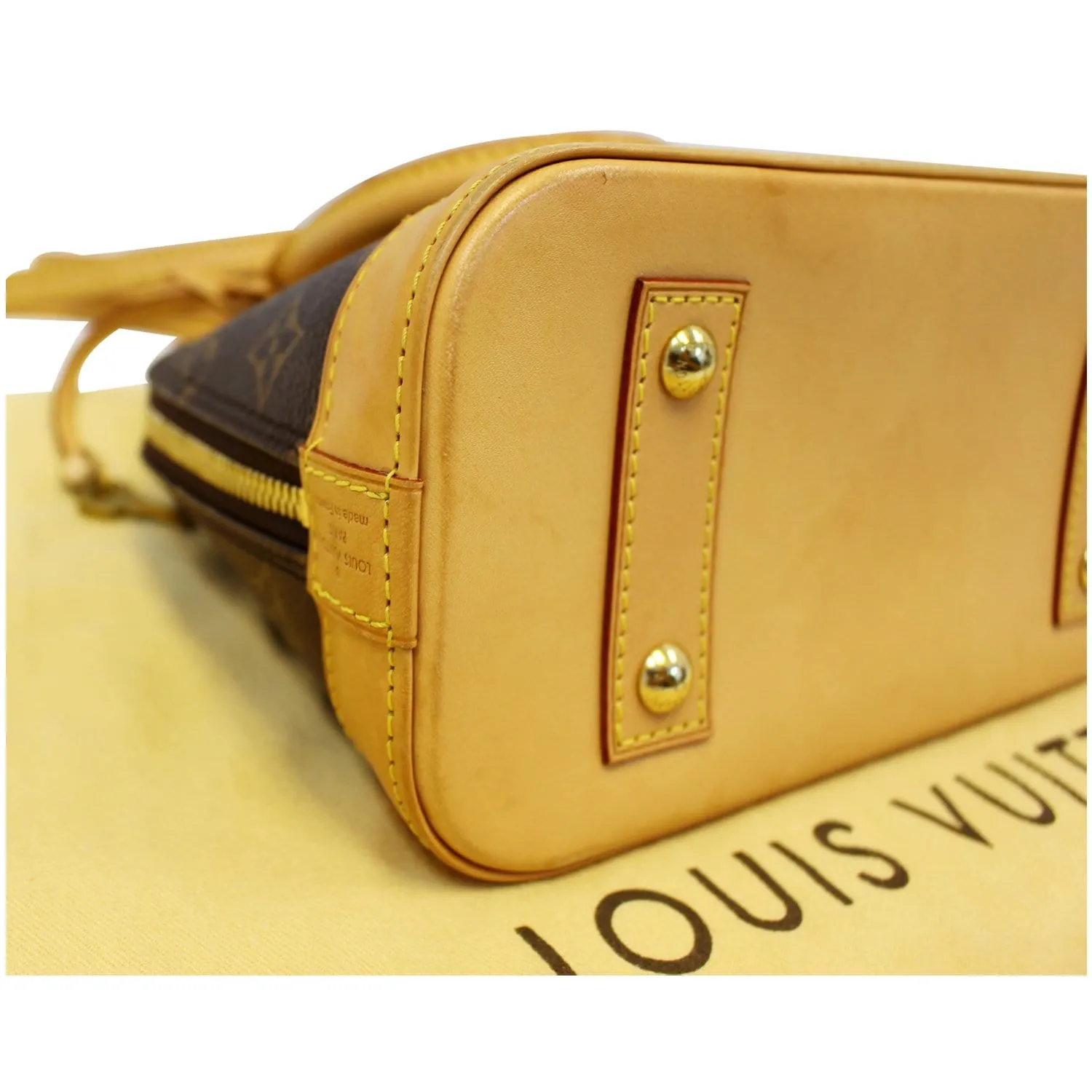 LOUIS VUITTON Alma BB Monogram Canvas Satchel Crossbody Bag