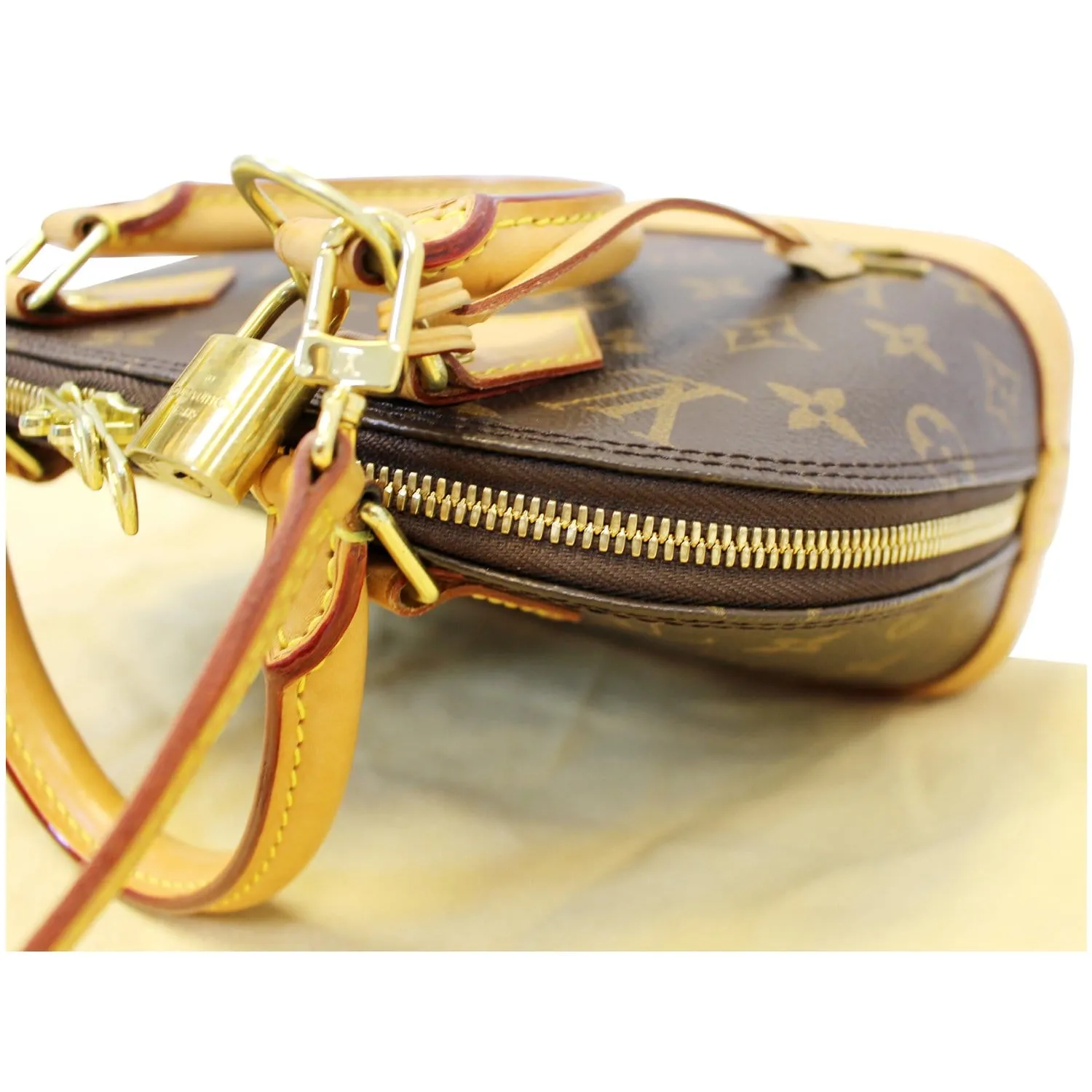 LOUIS VUITTON Alma BB Monogram Canvas Satchel Crossbody Bag