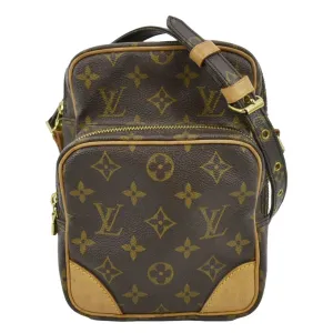 LOUIS VUITTON Amazone Monogram Canvas Crossbody Bag Brown