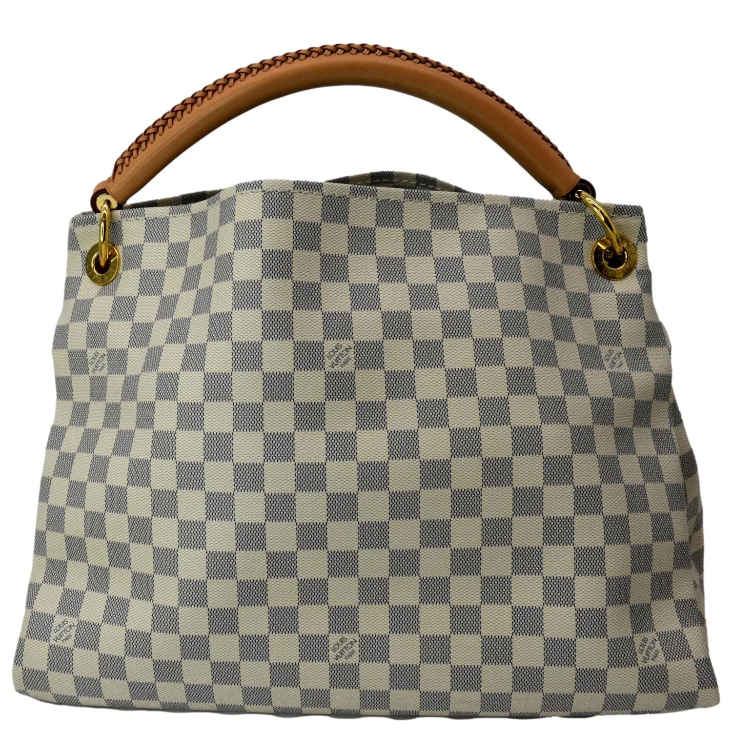 LOUIS VUITTON Artsy MM Damier Azur  Hobo Bag White
