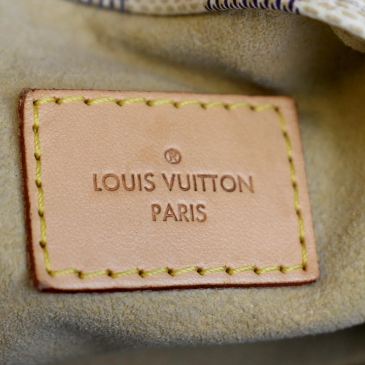 LOUIS VUITTON Artsy MM Damier Azur Hobo Bag White