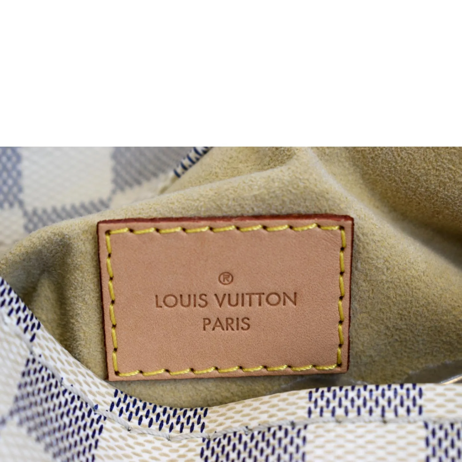 LOUIS VUITTON Artsy MM Damier Azur  Hobo Bag White