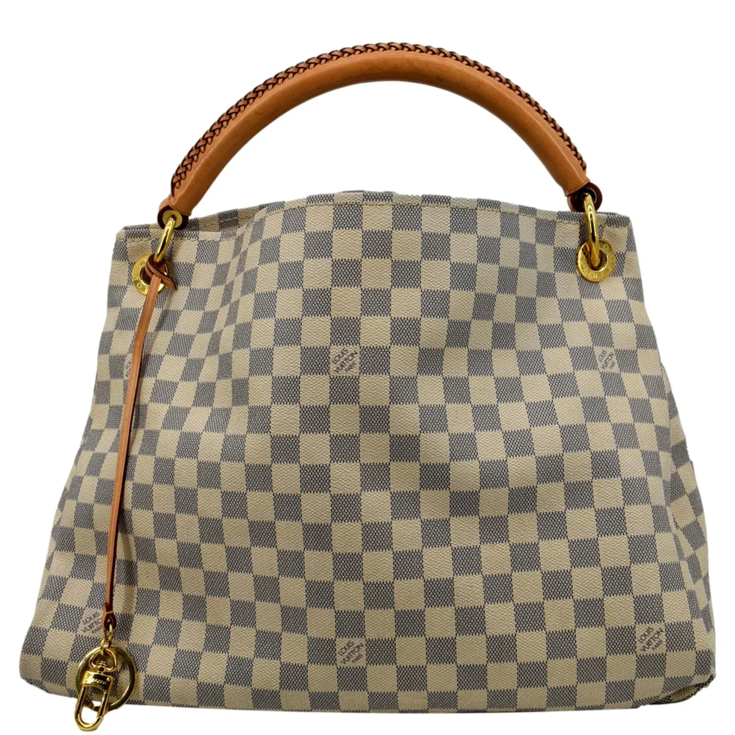 LOUIS VUITTON Artsy MM Damier Azur Hobo Bag White