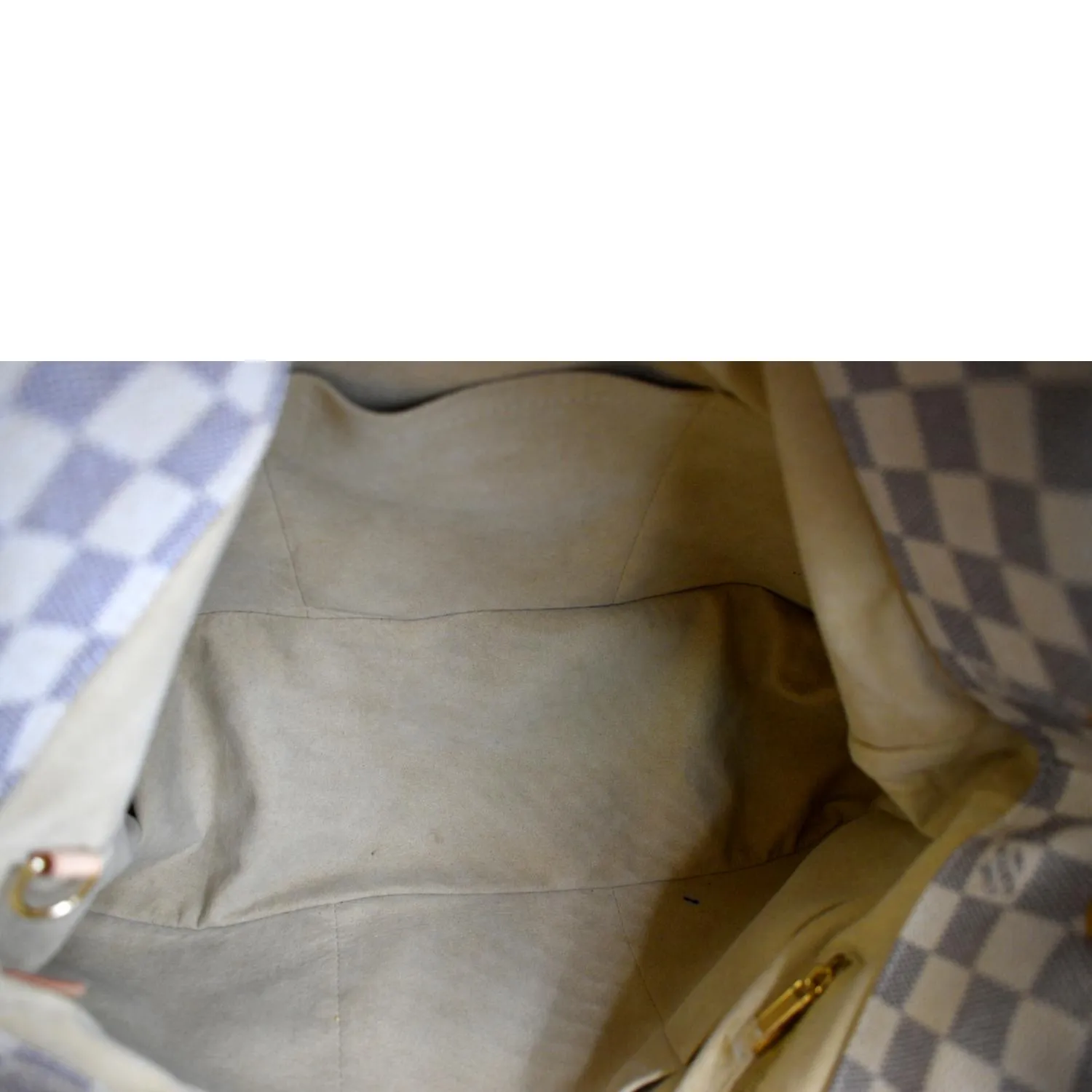 LOUIS VUITTON Artsy MM Damier Azur Hobo Bag White