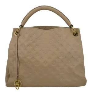 LOUIS VUITTON Artsy MM Empreinte Leather Hobo Bag Dune