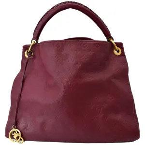LOUIS VUITTON Artsy MM Empreinte Leather Hobo Bag Red
