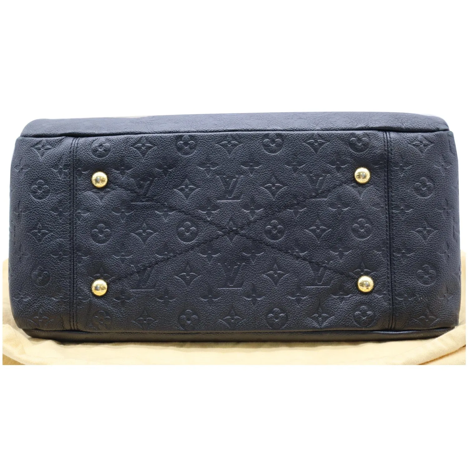 LOUIS VUITTON Artsy MM Empreinte Leather Shoulder Bag Black