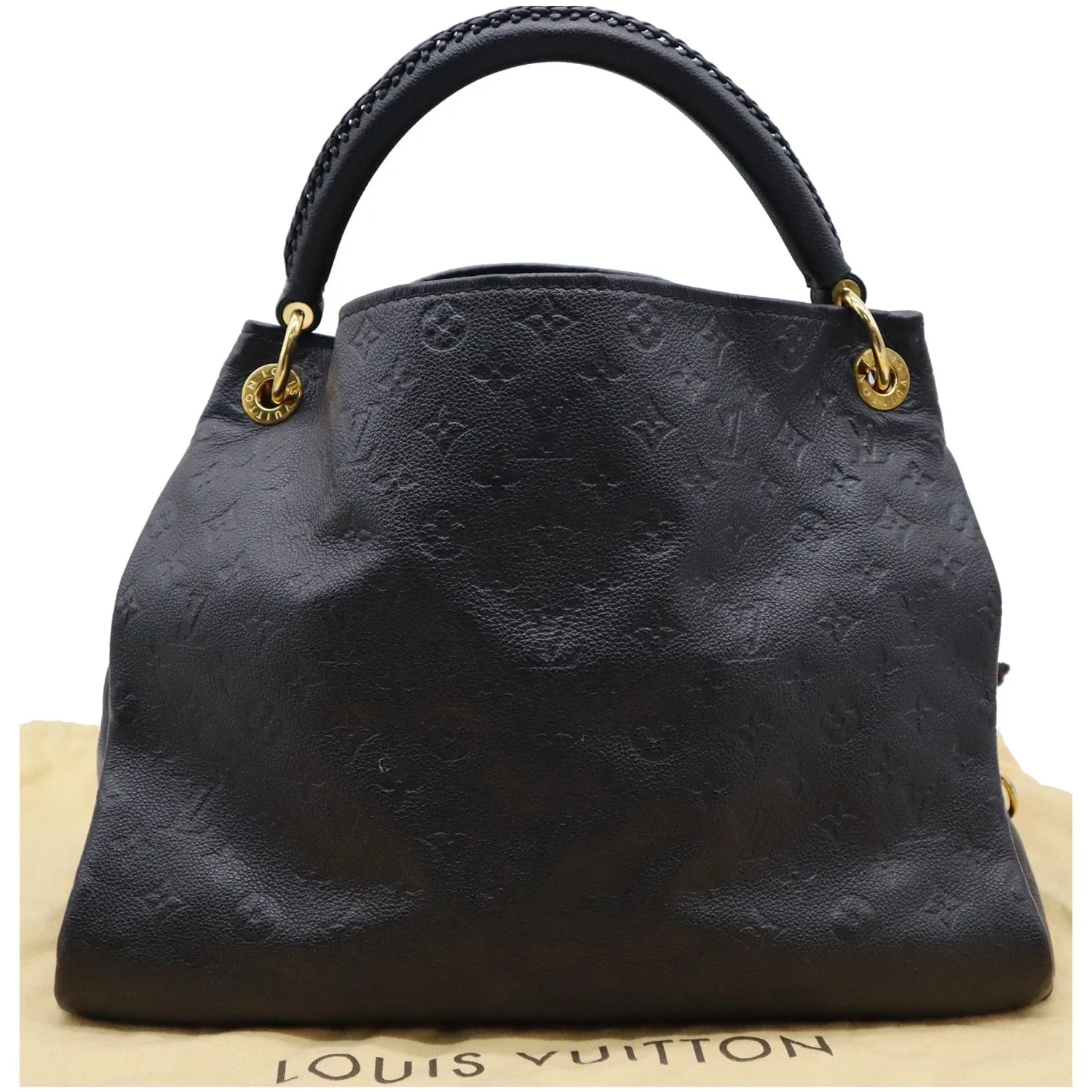 LOUIS VUITTON Artsy MM Empreinte Leather Shoulder Bag Black