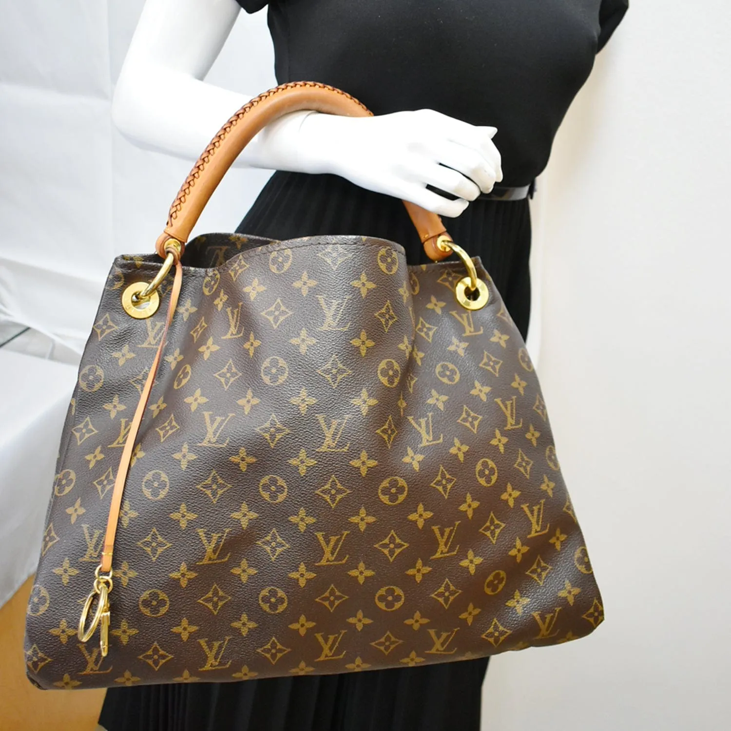 LOUIS VUITTON Artsy MM Monogram Canvas Hobo Bag Brown - Hot Deals