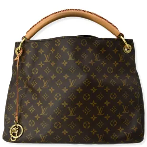 LOUIS VUITTON  Artsy MM Monogram Canvas Hobo Bag Brown