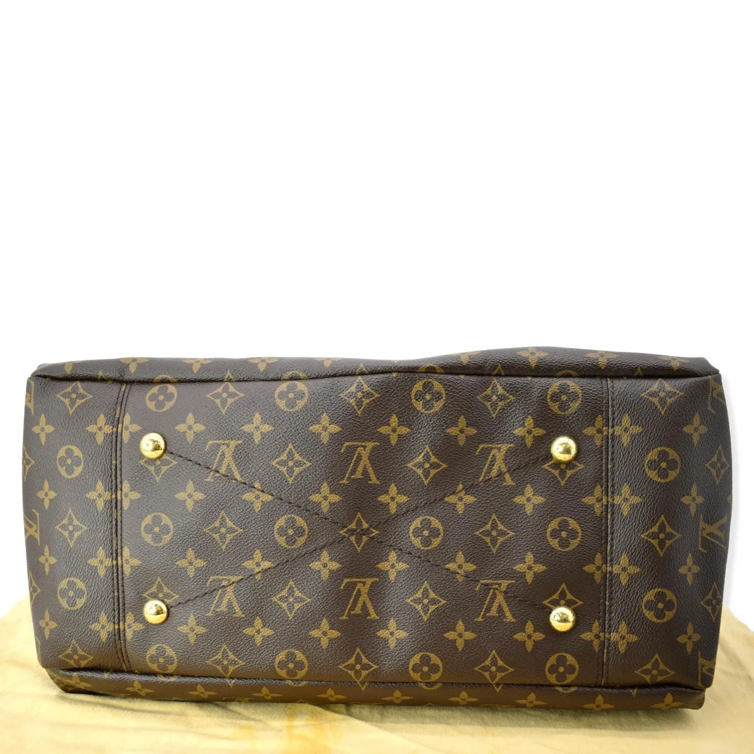 LOUIS VUITTON Artsy MM Monogram Canvas Hobo Bag Brown