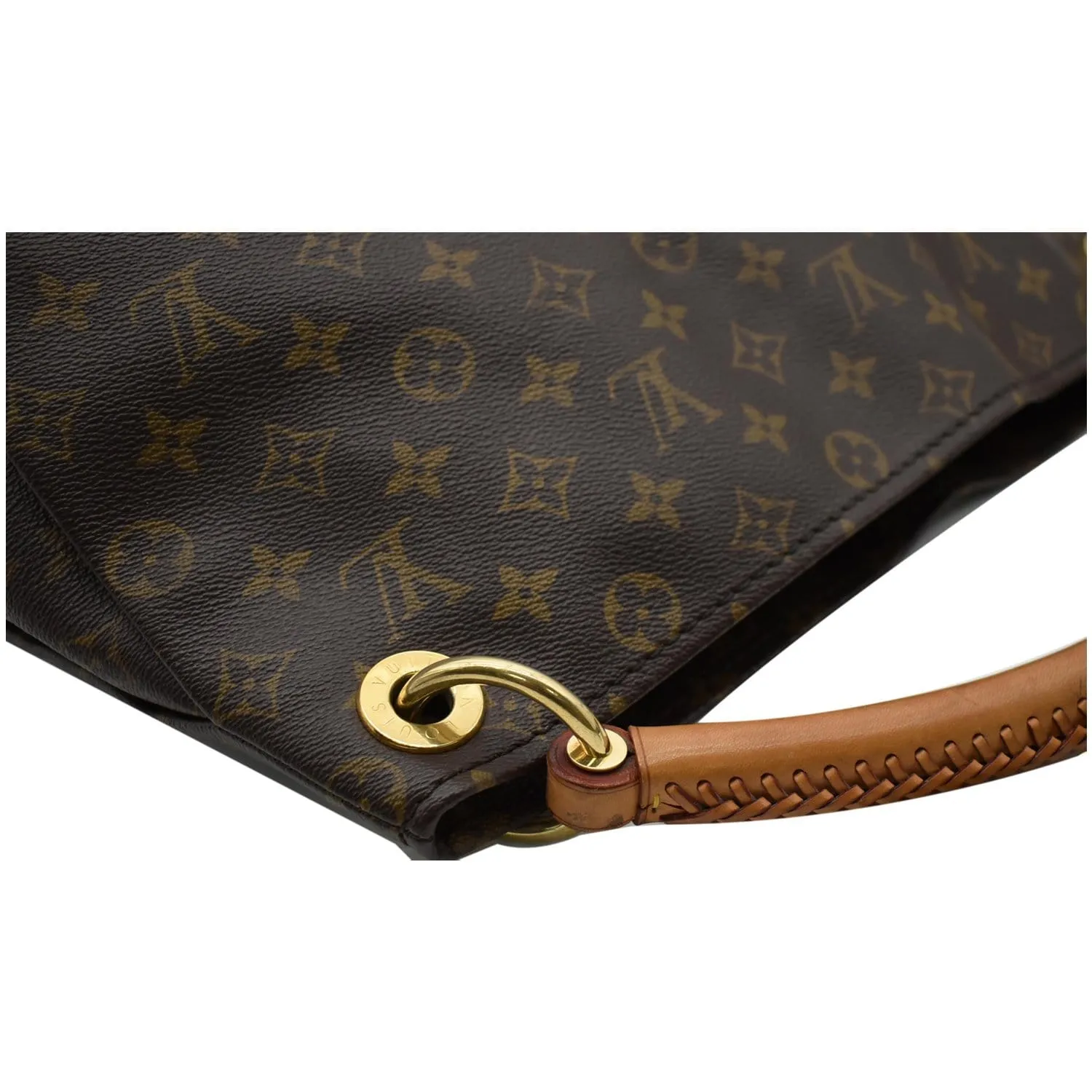 LOUIS VUITTON Artsy MM Monogram Canvas Hobo Bag Brown