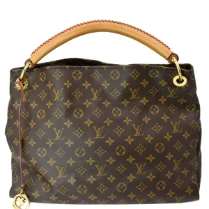 LOUIS VUITTON Artsy MM Monogram Canvas Hobo Bag Brown