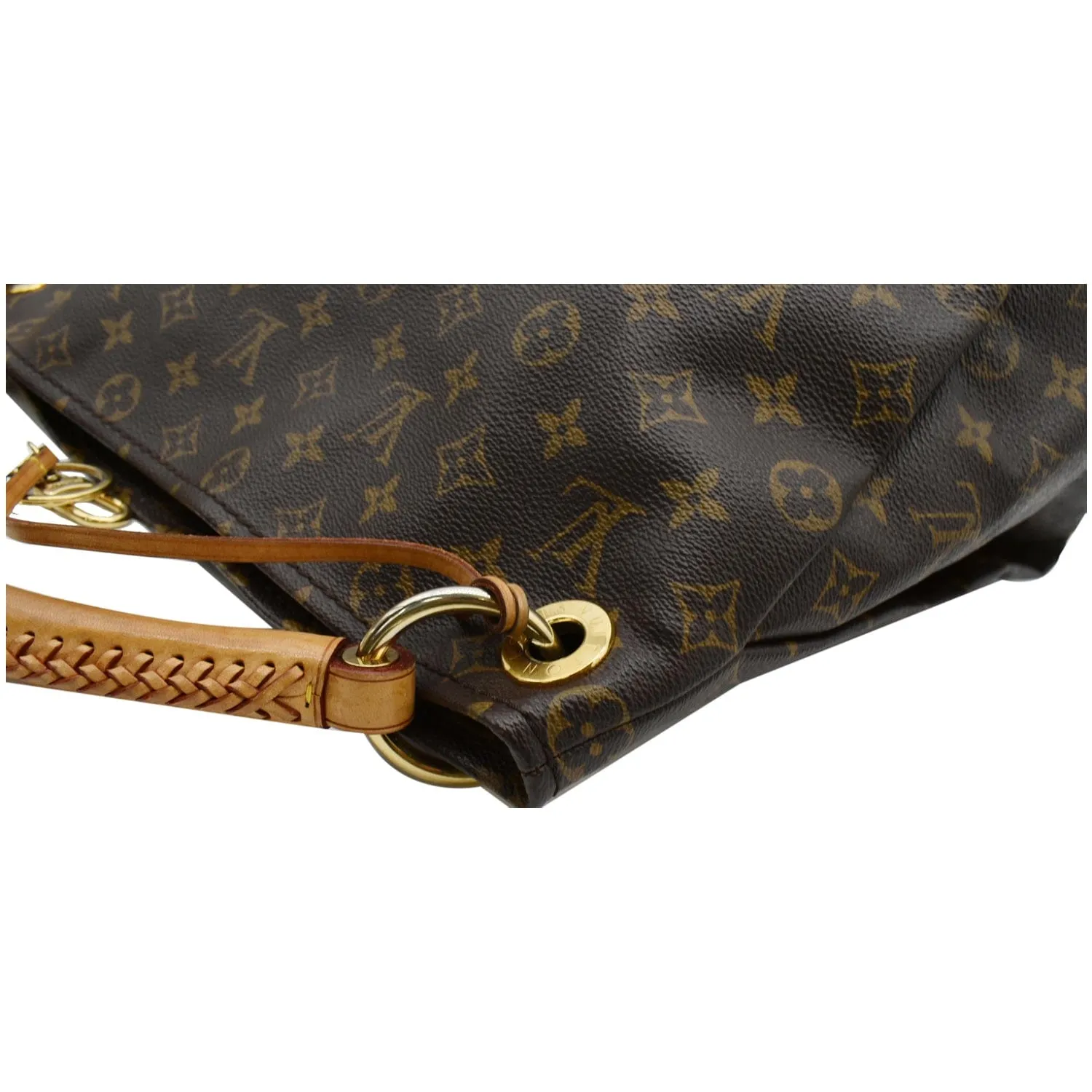 LOUIS VUITTON Artsy MM Monogram Canvas Hobo Bag Brown