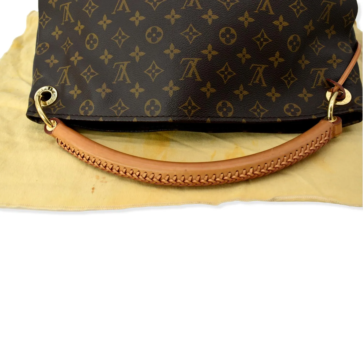 LOUIS VUITTON Artsy MM Monogram Canvas Hobo Bag Brown