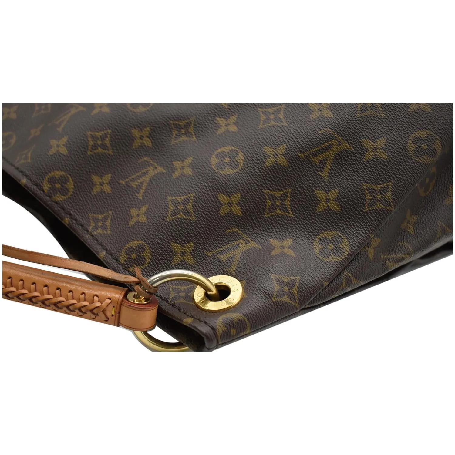LOUIS VUITTON Artsy MM Monogram Canvas Hobo Bag Brown