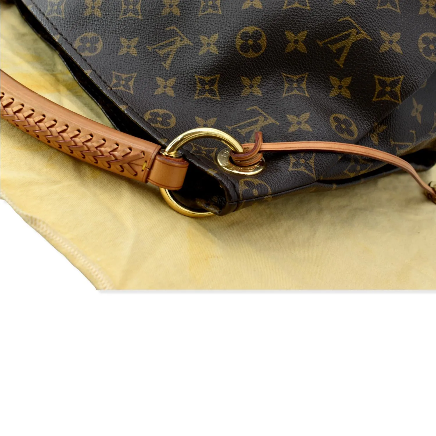 LOUIS VUITTON Artsy MM Monogram Canvas Hobo Bag Brown