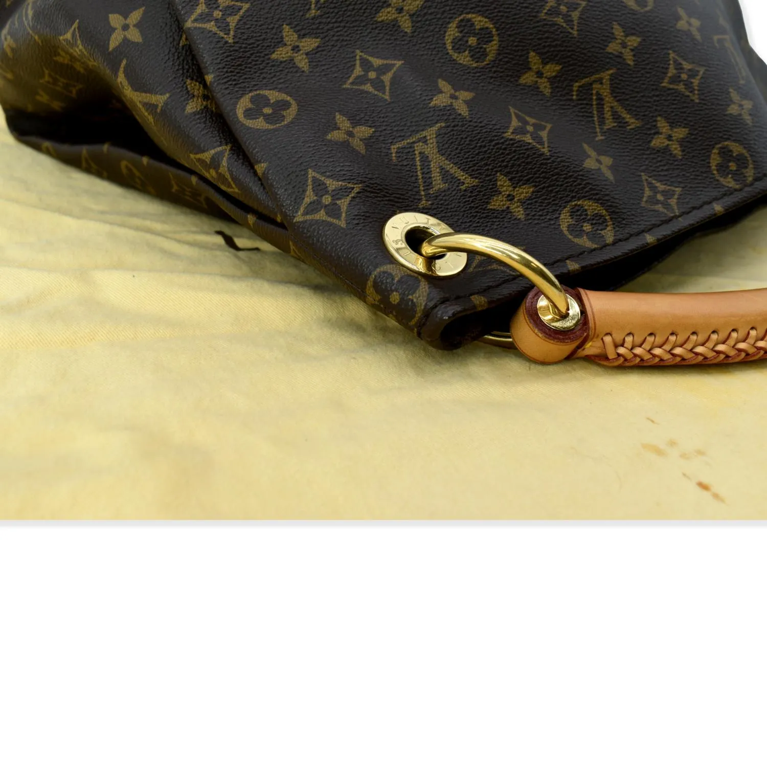 LOUIS VUITTON Artsy MM Monogram Canvas Hobo Bag Brown