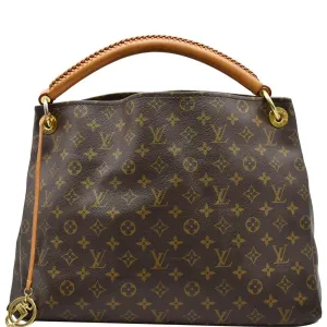 LOUIS VUITTON Artsy MM Monogram Canvas Hobo Bag Brown