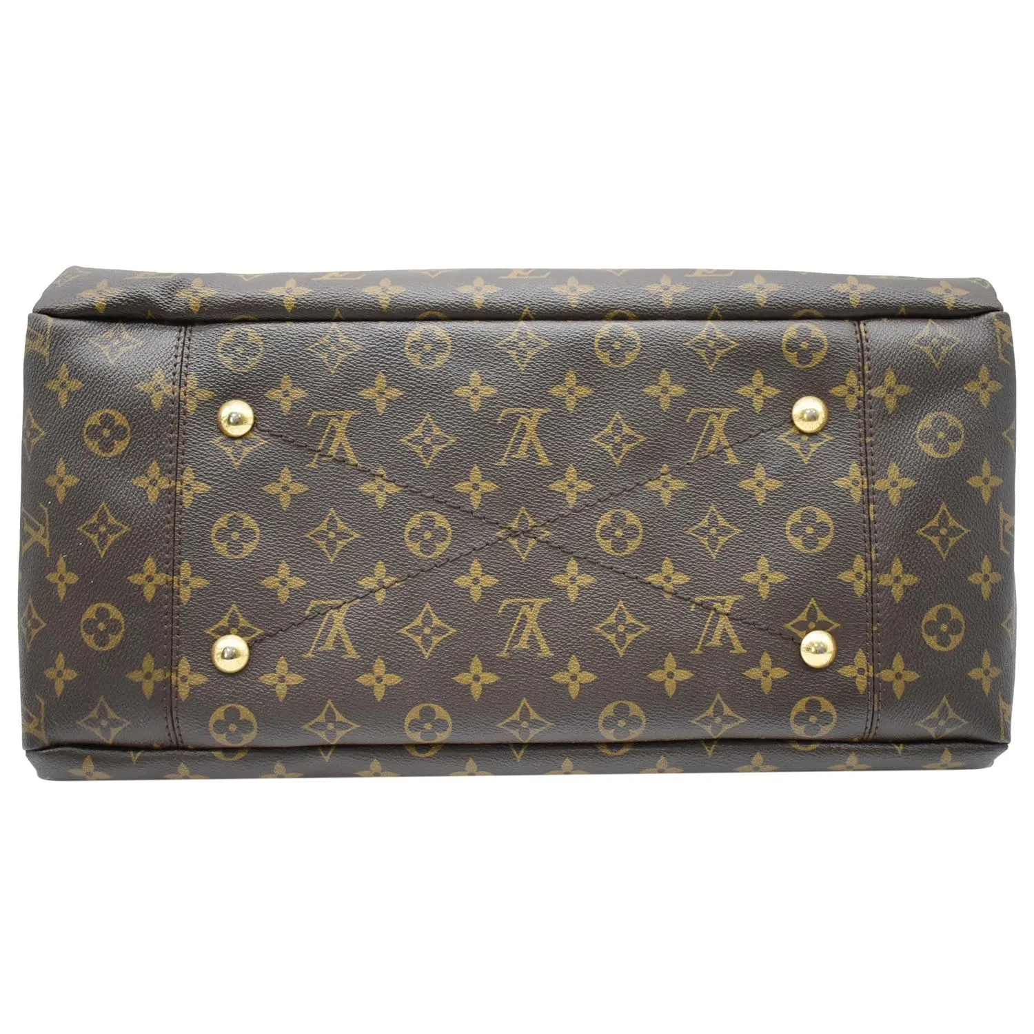 LOUIS VUITTON Artsy MM Monogram Canvas Hobo Bag Brown