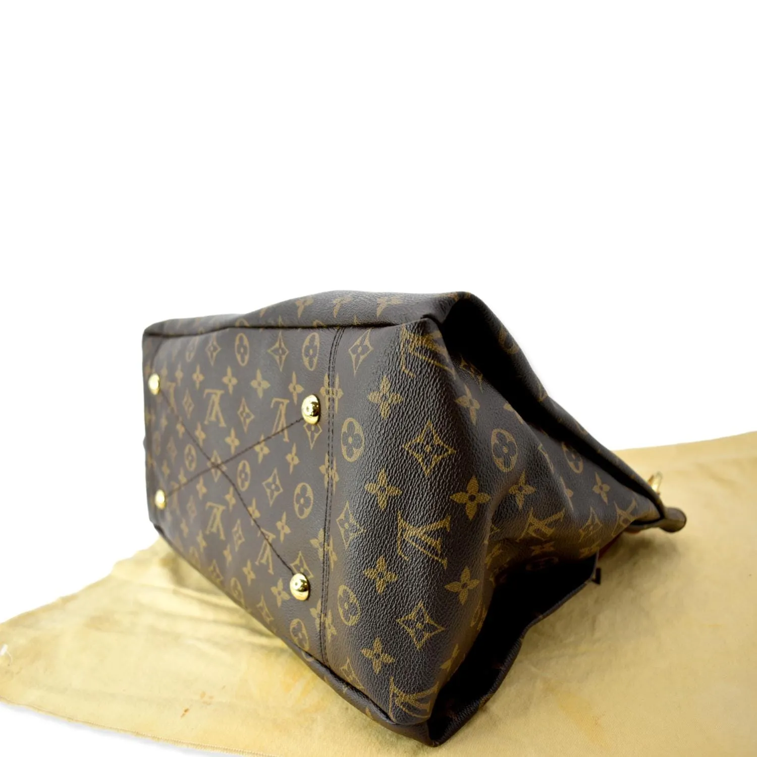 LOUIS VUITTON Artsy MM Monogram Canvas Hobo Bag Brown
