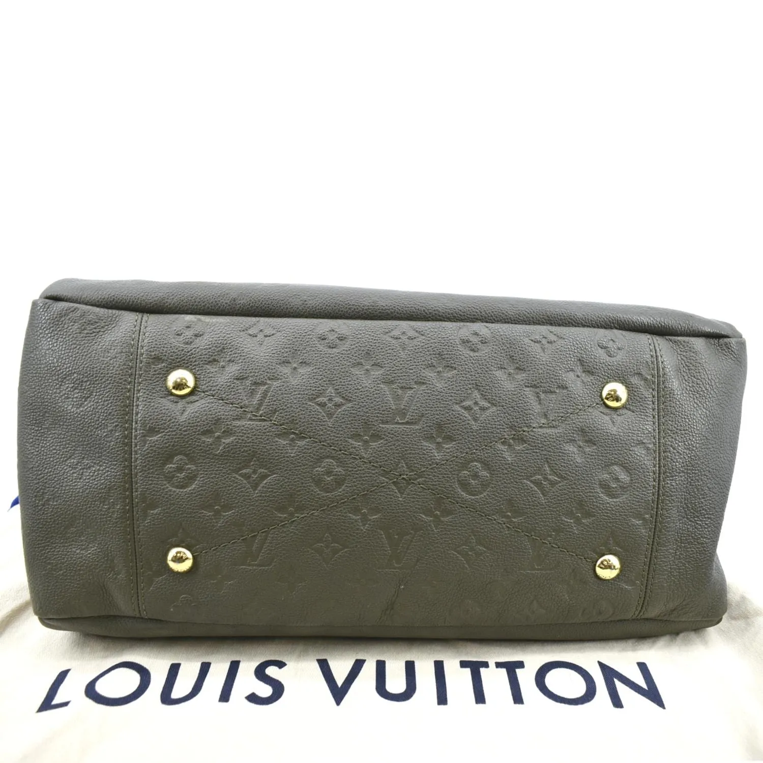 LOUIS VUITTON Artsy MM Monogram Empreinte Leather Shoulder Bag Khaki Green