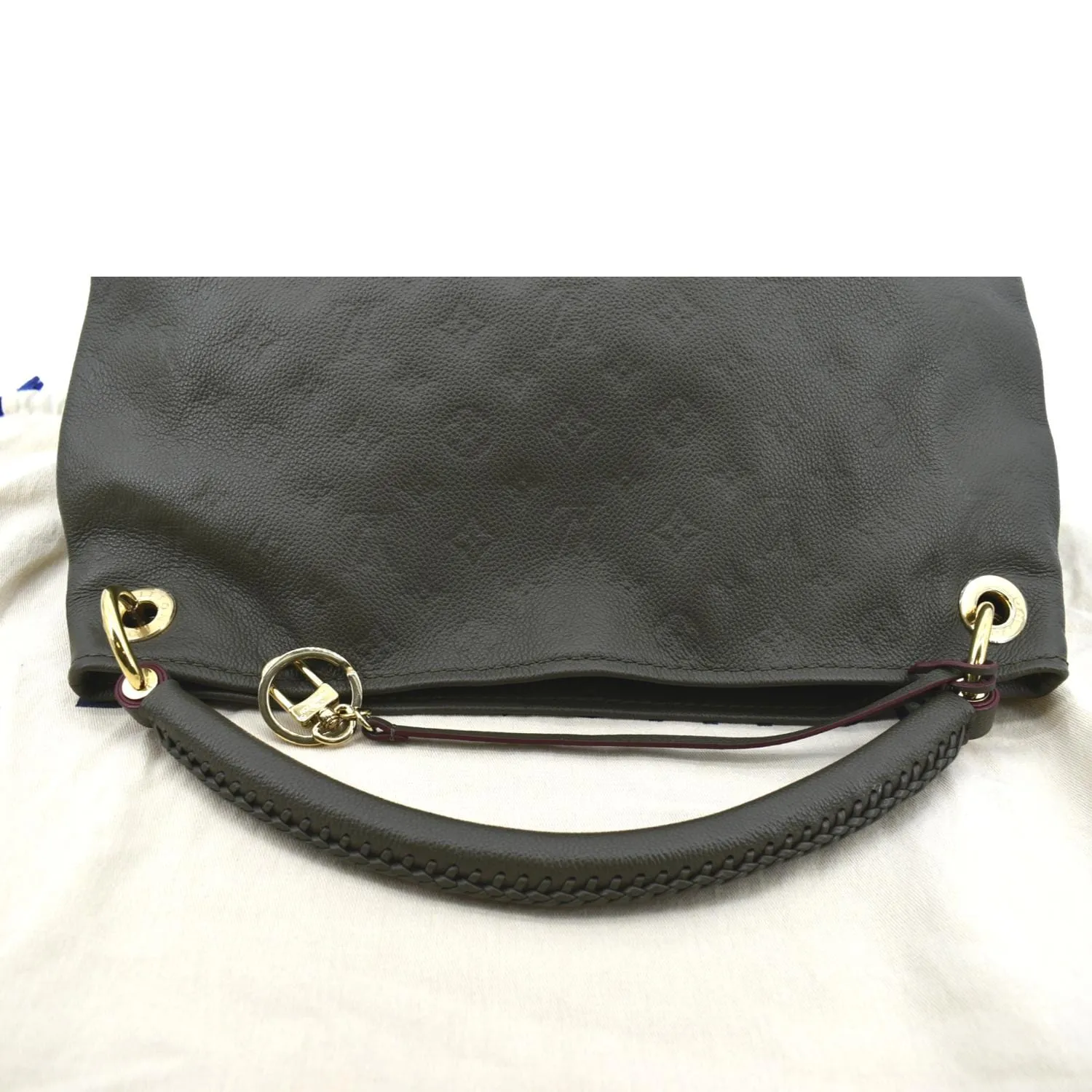 LOUIS VUITTON Artsy MM Monogram Empreinte Leather Shoulder Bag Khaki Green