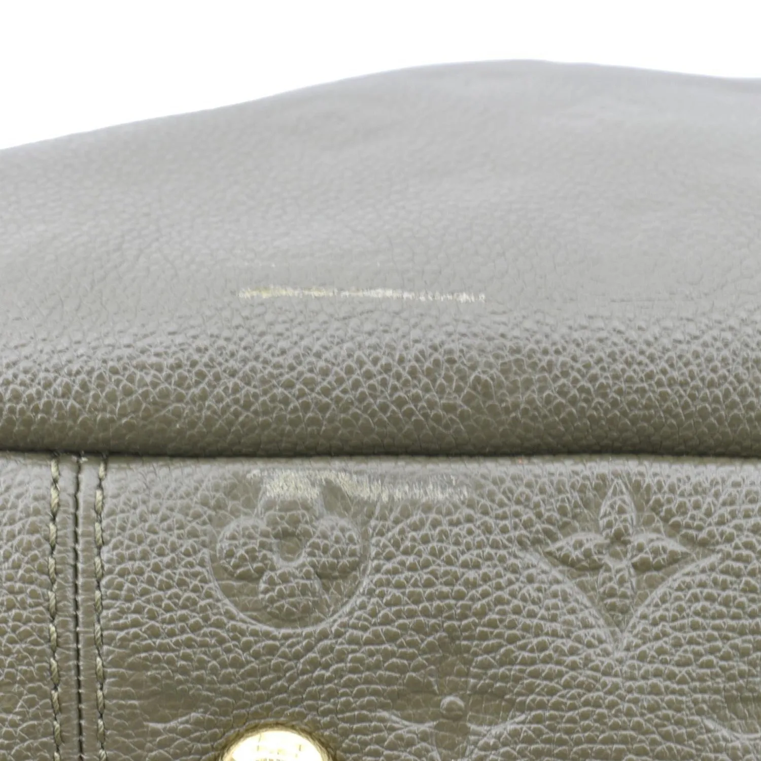 LOUIS VUITTON Artsy MM Monogram Empreinte Leather Shoulder Bag Khaki Green