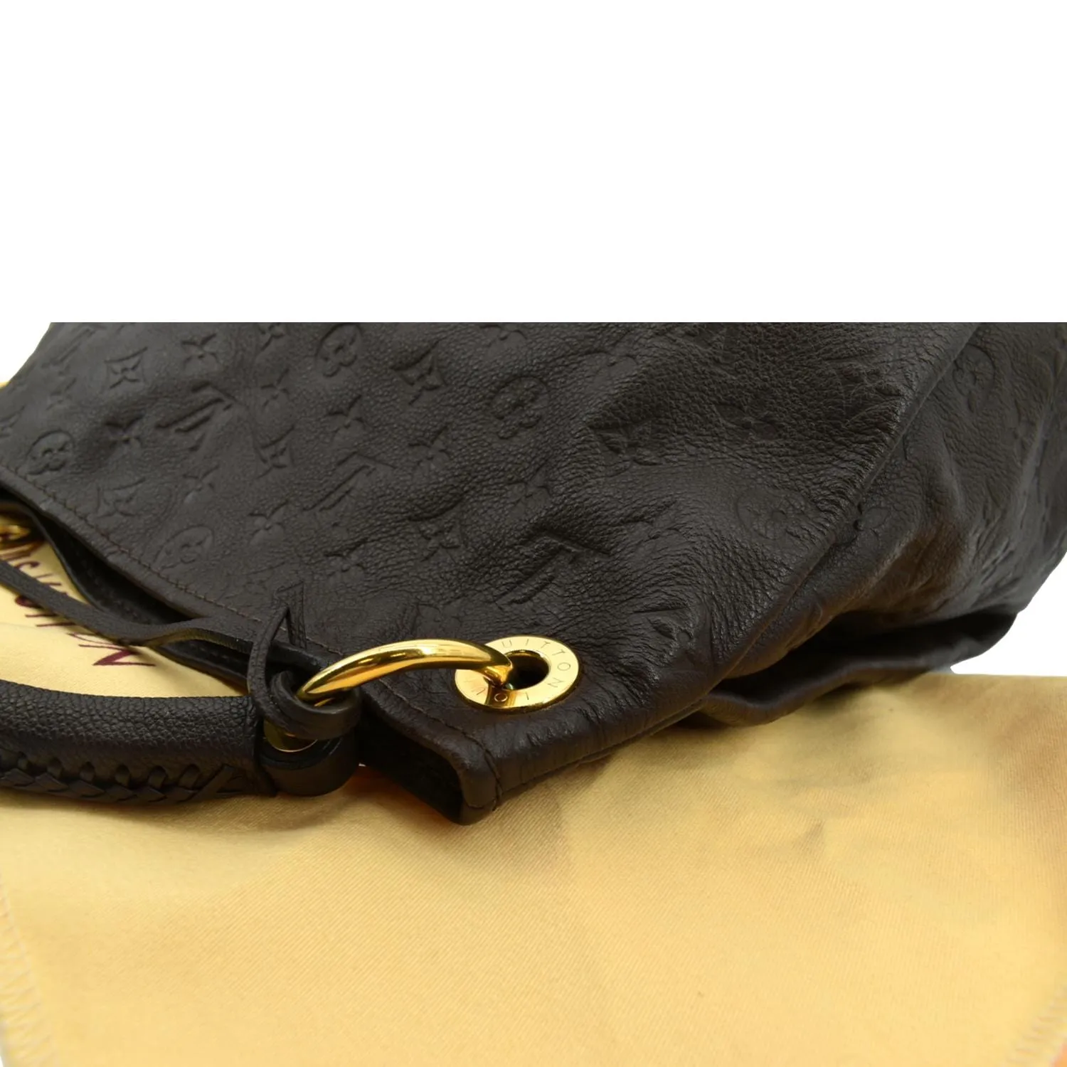 LOUIS VUITTON Artsy MM Monogram Empreinte Leather Shoulder Bag Terre