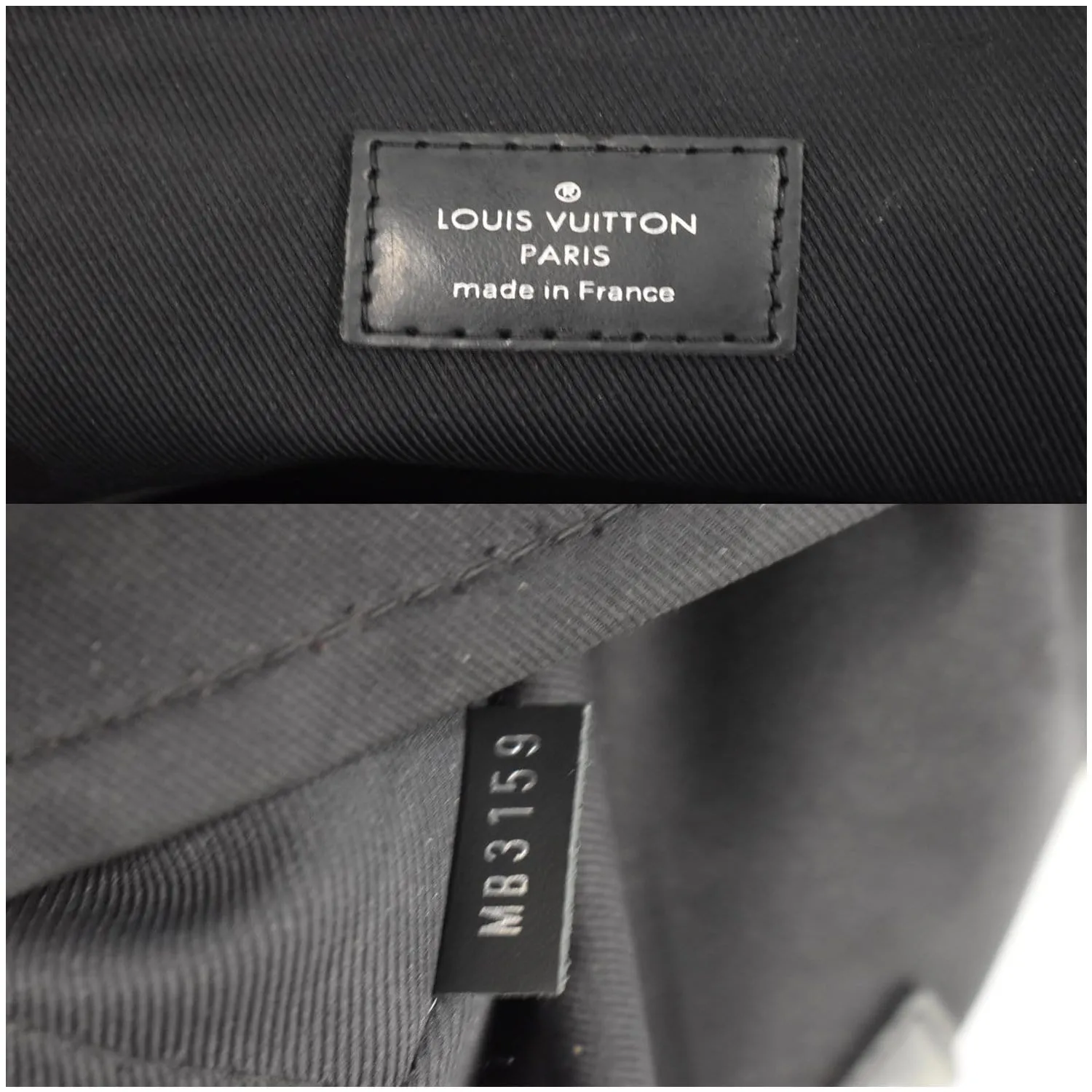 LOUIS VUITTON Avenue Sling Damier Graphite Crossbody Bag Black