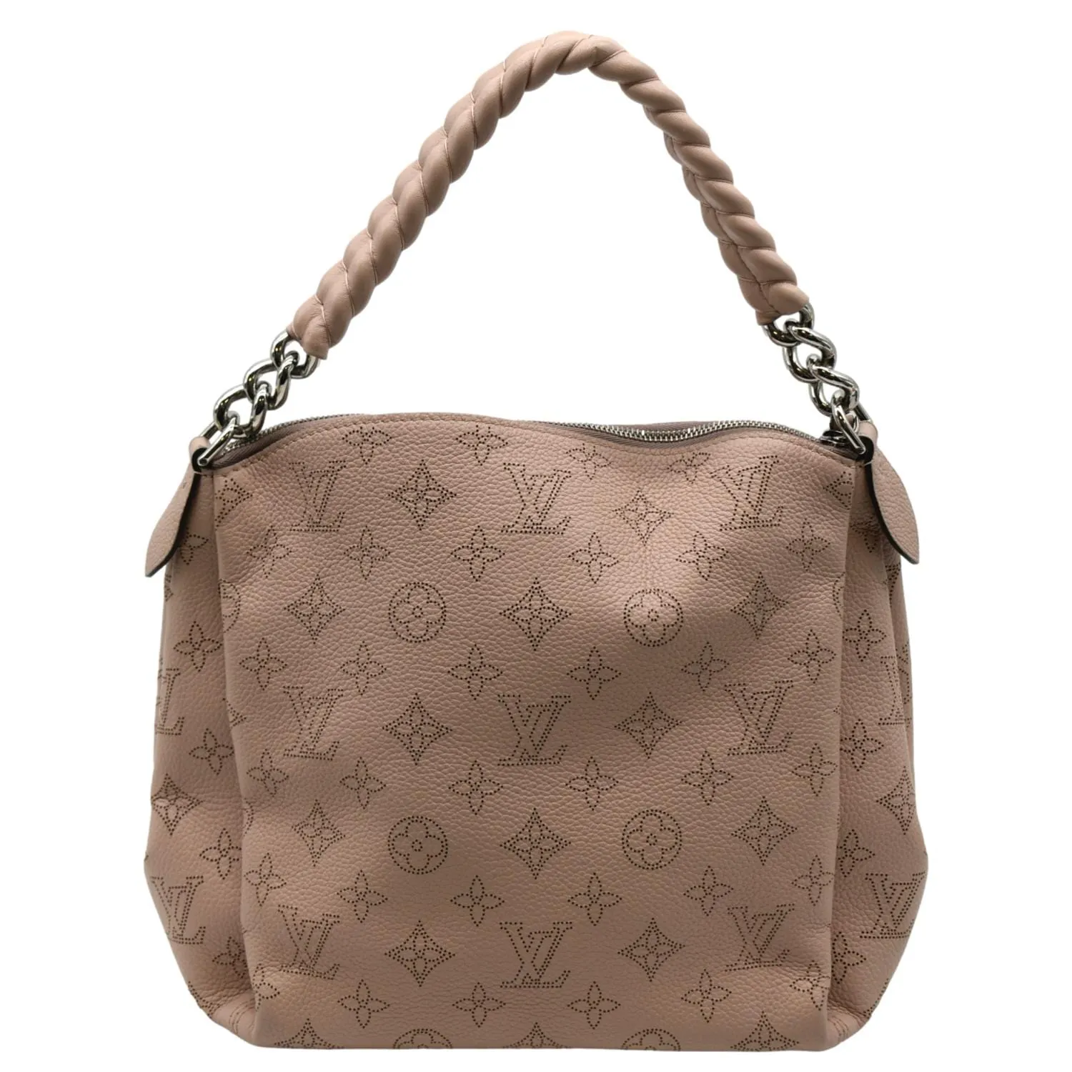 LOUIS VUITTON Babylone Mahina Calfskin Leather Shoulder Bag Pink