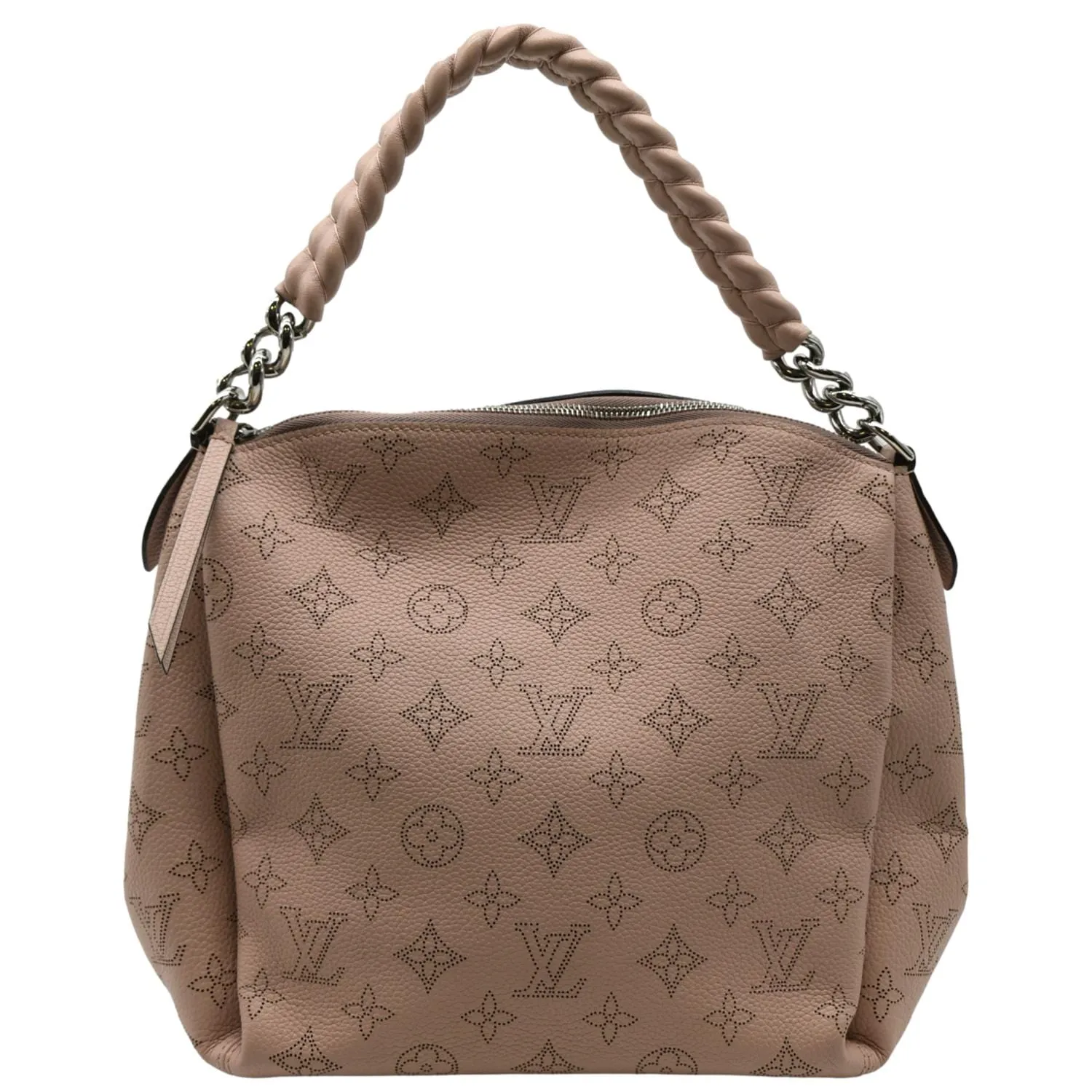 LOUIS VUITTON Babylone Mahina Calfskin Leather Shoulder Bag Pink