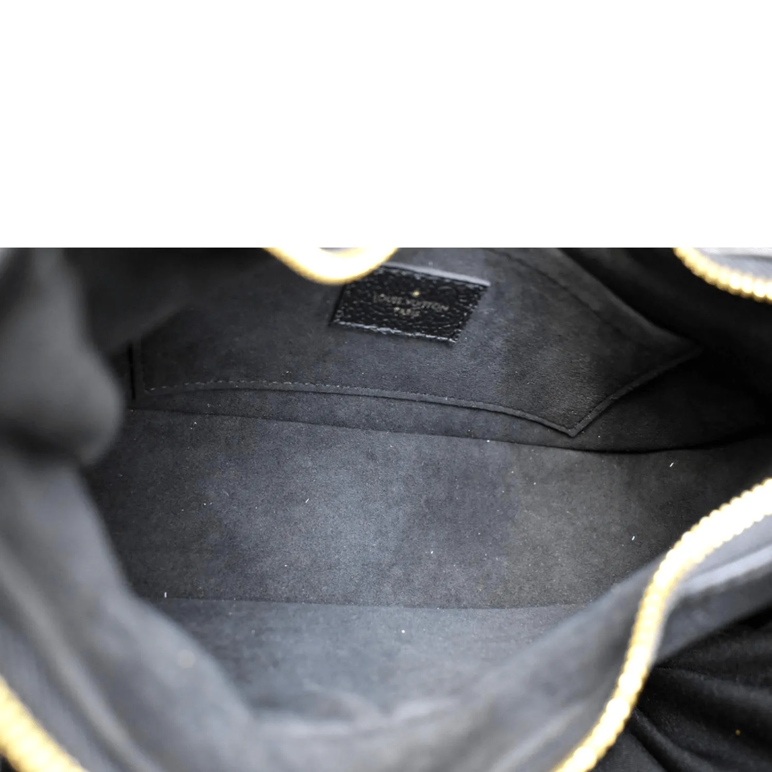 LOUIS VUITTON Bagatelle Monogram Empreinte Shoulder Bag Black