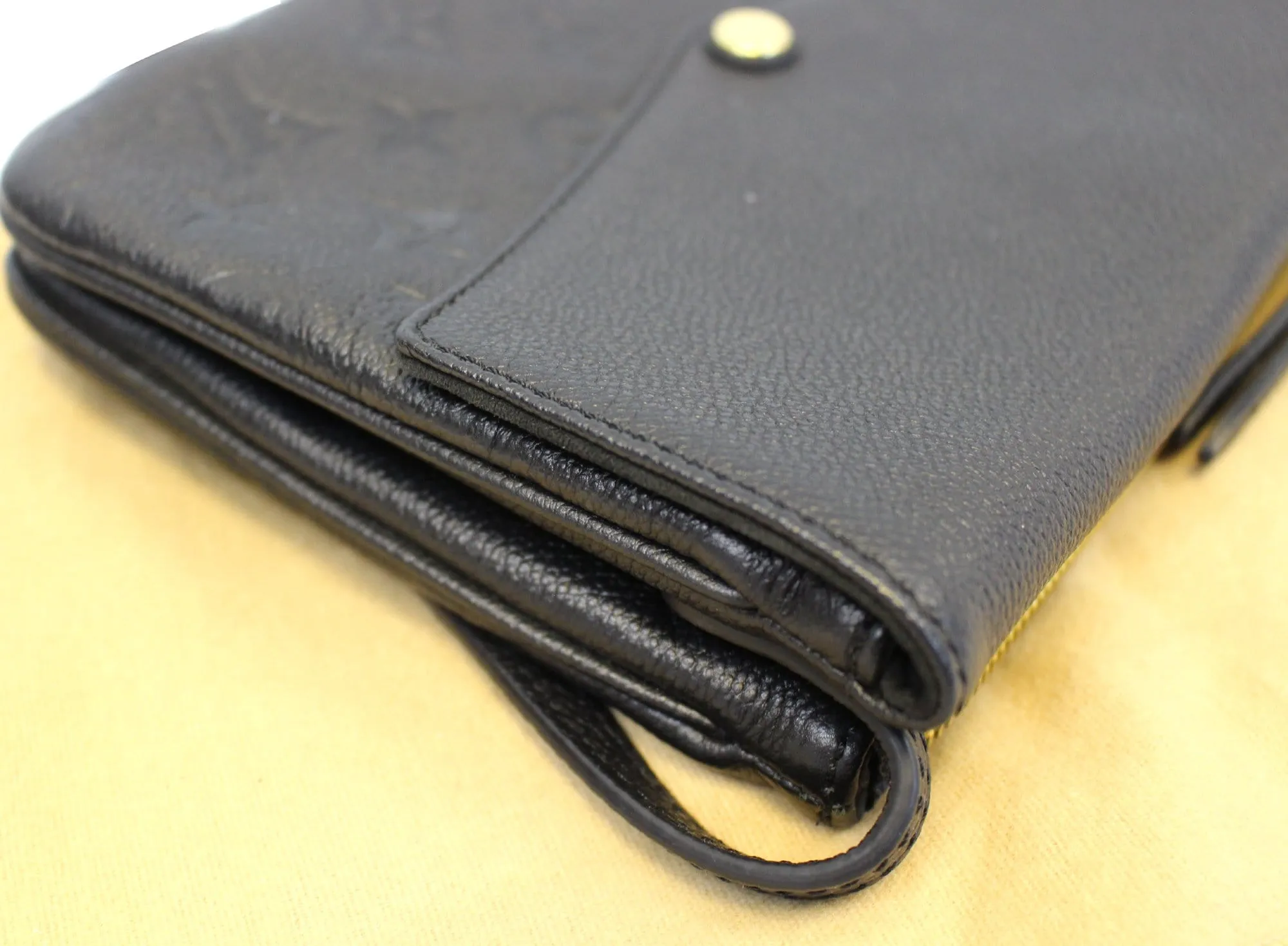 LOUIS VUITTON Black Monogram Empreinte Leather Twice Crossbody Bag