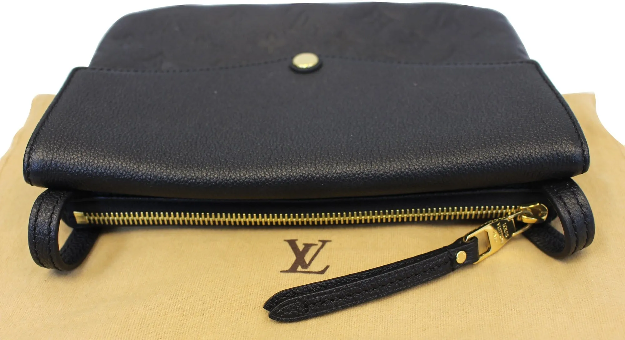 LOUIS VUITTON Black Monogram Empreinte Leather Twice Crossbody Bag