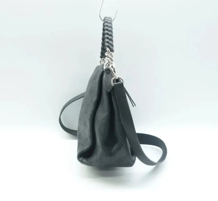 Louis Vuitton Black Monogram Leather Satchel Bag