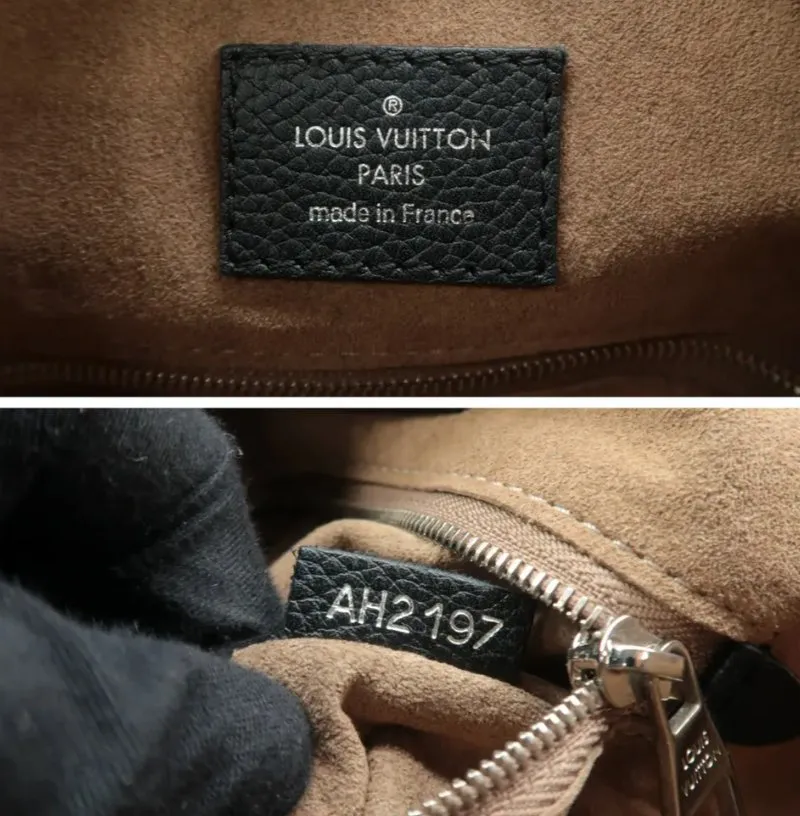 Louis Vuitton Black Monogram Leather Satchel Bag