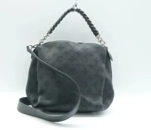 Louis Vuitton Black Monogram Leather Satchel Bag