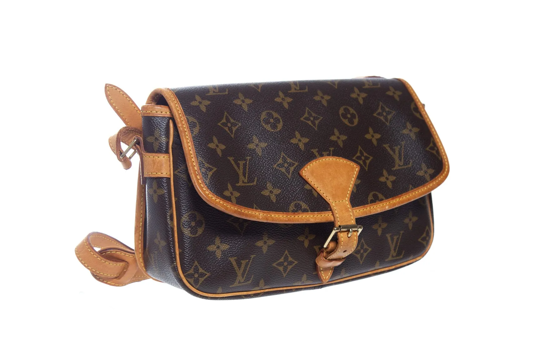Louis Vuitton Brown Canvas Monogram Sologne Handbag