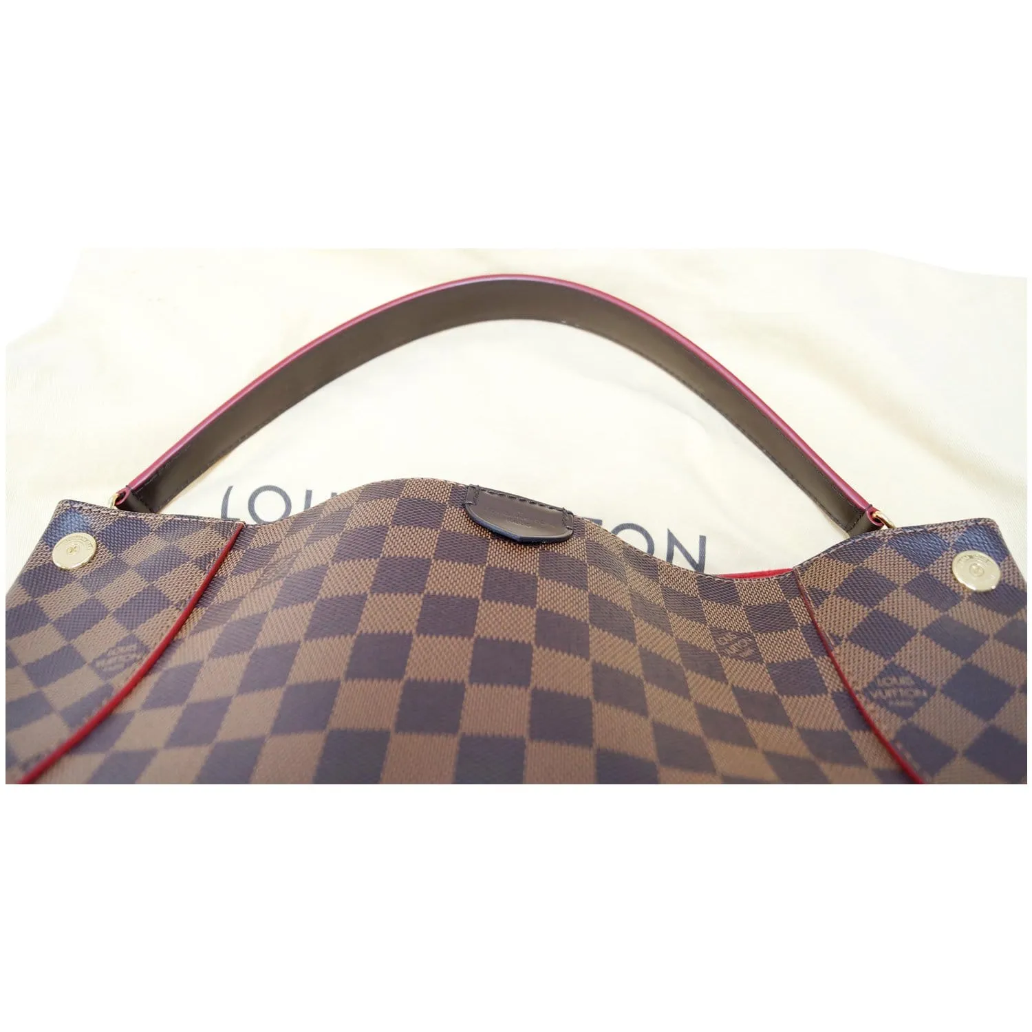 LOUIS VUITTON Caissa Damier Ebene Hobo Bag Brown