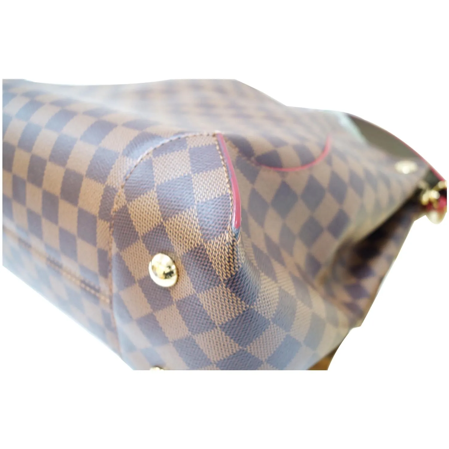 LOUIS VUITTON Caissa Damier Ebene Hobo Bag Brown