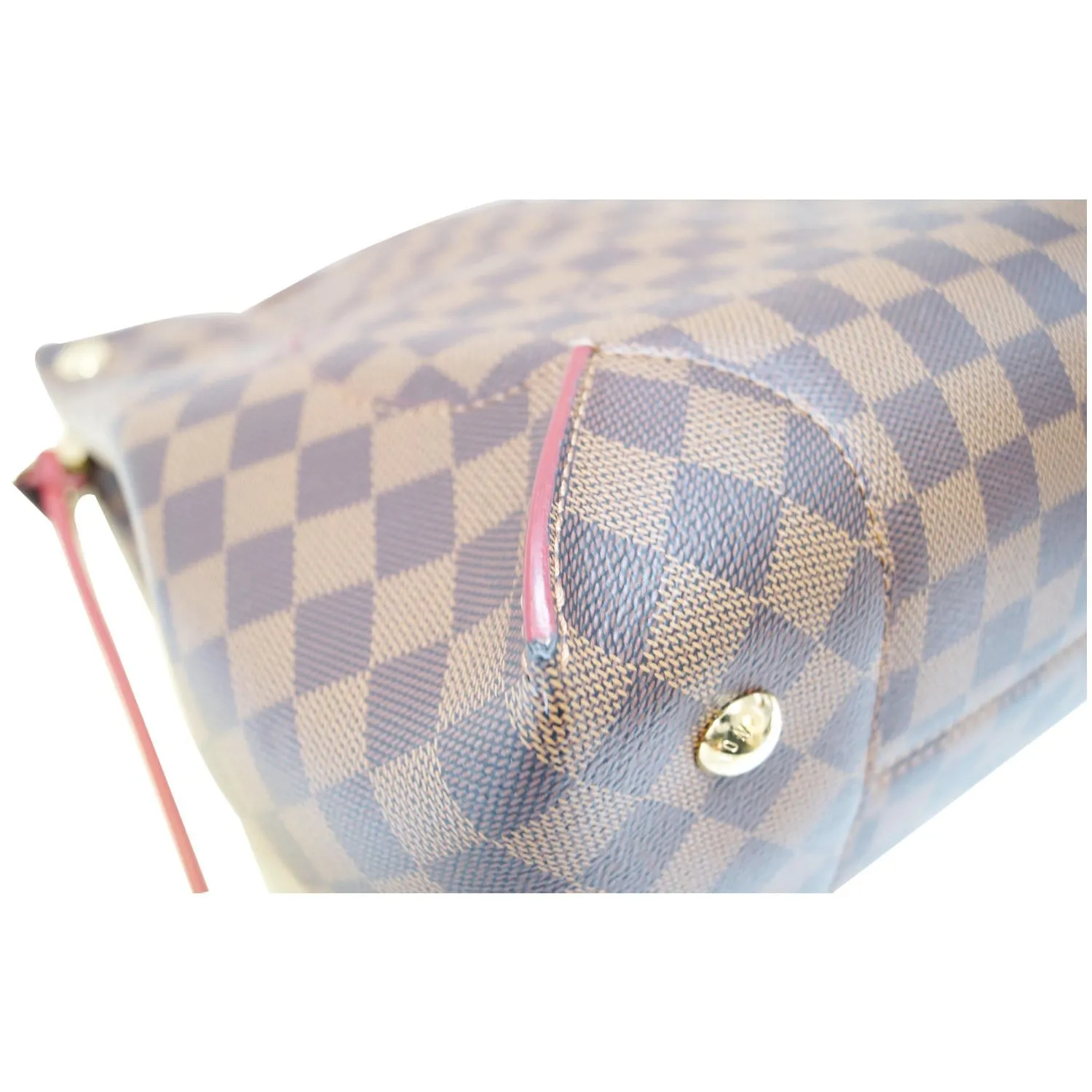 LOUIS VUITTON Caissa Damier Ebene Hobo Bag Brown